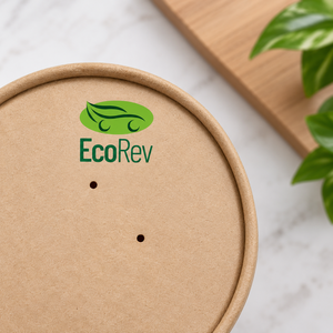 EcoRev Couvercles à visser réutilisables en plastique anti-déversement à ouverture facile pour gobelets à boissons, couleurs blanc, noir, beige, crème, avec design de ventilation vapeur - Product Image 3