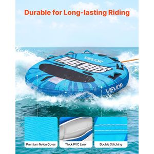 3-Rider Inflatable Boat Tubes 510lbs Capacity <b>Towable</b> Tubes for Water Sports 3-Rider Inflatable Boat Tubes 510lbs <b>Towable</b> Tubes - Product Image 3