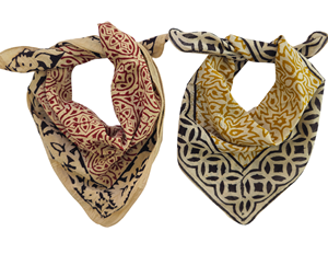 cotton square scarf wholesale handmade block print bandana lightweight summer scarf fashion <b>head</b> <b>wrap</b> boho cotton scarf - Product Image 5