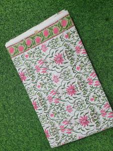 Tela de Algodón Estampada a Mano con Diseño Mugal Butta, Transpirable, Ligera y Ecológica, para Confección de Vestidos, Regalo para Mujeres - Product Image 5