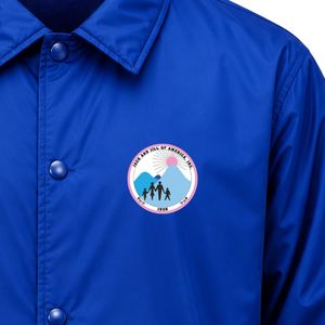 Chaqueta Coach Azul Rey con Detalle del Logotipo del Escudo, Cortavientos Informal, Chaqueta con Botones Delanteros para Hombre y Mujer, Moda Urbana - Product Image 5