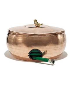 Elegante Contenedor Azul con Relieve para Manguera de Jardín con Tapa, Organizador Decorativo para Tuberías de Agua en Exteriores - Product Image 6