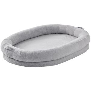 Letto Ortopedico per Cani a Forma di Uovo, Misura Umana 72x48x10 Pollici, XL Ovale con Rivestimento Lavabile in Finta Pelliccia di Coniglio, per Adulti - Product Image 1