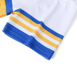 เสื้อเบสบอล SGRHO สีขาว น้ำเงิน ทอง ลายทางตัวอักษรกรีก ปี 1922 แขนสั้น คอวี สำหรับชมรม วิทยาลัย ทีมกีฬา - Product Image 3