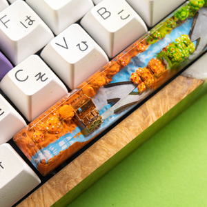 <b>Keycaps</b> Mystical Anime, Custom <b>Artisan</b> <b>Keycaps</b>, <b>Keycaps</b> Anime Cute, Green <b>Keycaps</b>, <b>Keycaps</b> Set, <b>Keycaps</b> Resin - Product Image 3