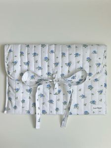 Les Fleurs Cotton <b>Laptop</b> <b>Sleeve</b> with Blue Floral Pattern Protective Cover Classic Style for <b>Laptops</b> <b>Laptop</b> <b>Sleeve</b> Tote Bag - Product Image 1