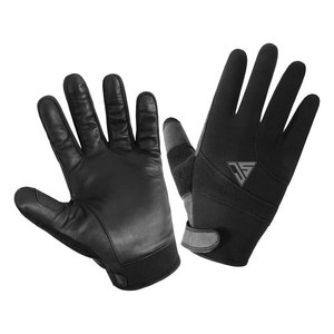 Gants thermiques pour homme/femme, pour les trajets quotidiens, le vélo, la conduite, en cuir noir et tissu extensible, pour l'automne et l'hiver - Product Image 1