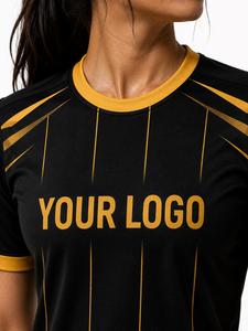 Ensemble de maillot de football pour homme, couleur unie, manches courtes, col en V, sublimé, respirant, en polyester, coupe athlétique, personnalisable - Product Image 4