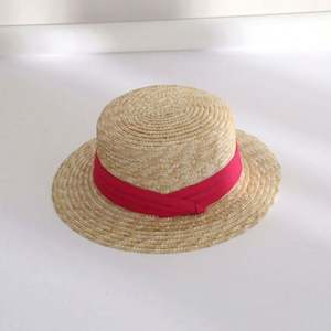 Chapeaux de paille plats unisexes pour l'été, style boater, tissés, pour les vacances, la plage, le voyage, la pêche et le ski, vente en gros à prix abordable - Product Image 4