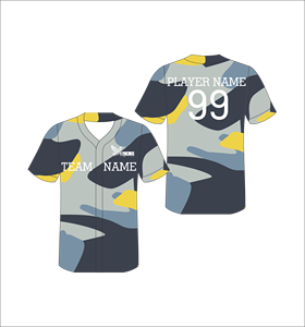 Camiseta de Béisbol Sublimada Personalizada, Uniforme de Equipo con Botones para Hombre, Camiseta Deportiva Transpirable - Product Image 1