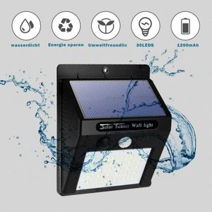 4 Pezzi Luci Solari da Giardino con 30 LED e Sensore di Movimento, Lampade Solari da Parete per Sentieri - Product Image 3