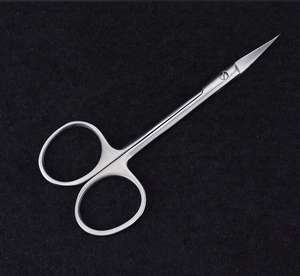 Tijeras para Cutículas de Acero Inoxidable Alemán con Hojas Curvas y Mango de Cerámica para Belleza, Cejas, Barba y Corte de Cabello de ANAAIF - Product Image 1