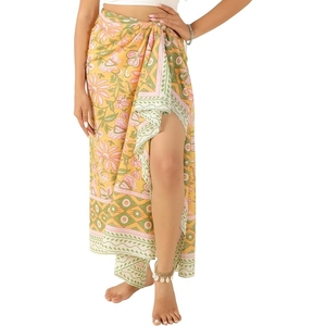Women Boho Style Sheer Chiffon <b>Sarong</b> Wrap Beach Cover Up Bikini Swimsuit Summer Wear - Product Image 1