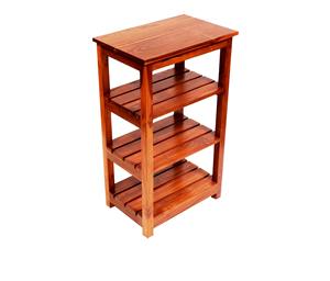 Un luxueux porte-chaussures en bois fournit des étagères dédiées qui aident à organiser les chaussures pour les membres de la famille. - Product Image 1