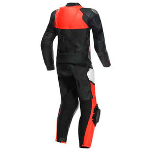 Combinaison de course moto personnalisée pour homme, blanche, protections CE, cuir de vachette véritable, équipement de moto multicolores - Product Image 2