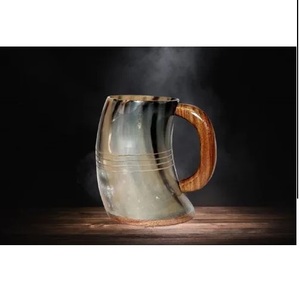 Authentic Hot Selling Ox Horn Drinking Mugs Polished Christmas Buffalo and Ox Customize Drinking Horn Mug at Cheapest Prices - Product Image 2