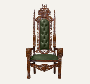 Silla de Trono Clásica de Lujo en Madera de Caoba Sólida y Duradera para Hotel, Sala de Estar o Apartamento - Product Image 2