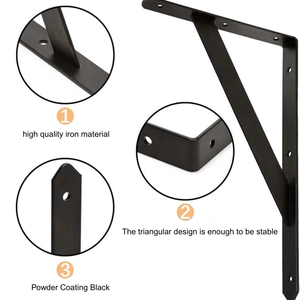 Soporte Triangular de Metal Resistente ADONG |   Capacidad de Carga |   Recubierto con Polvo |   OEM Vietnam |   Soporte para Muebles |   A04 - Product Image 3
