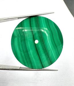 Malachite verte naturelle plate, 28.5mm, épaisseur 0.7mm, pierre précieuse d'excellente qualité, fabrication de bijoux, accessoires pour cadran de montre, moment nh35 - Product Image 3
