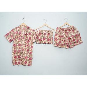 Nuevo Conjunto de Pijama de Verano Romántico y Transpirable 100% Algodón, Pantalones Cortos de Manga Corta, Lindo Conjunto de Dormir con Dibujos Animados, Ropa de Dormir Japonesa Simple - Product Image 4