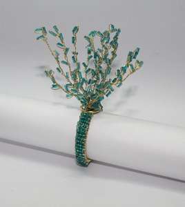 Anneaux de serviette ronds en cristal à barbe, très demandés, écologiques, pour mariage - Product Image 2