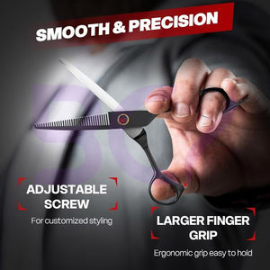 Ciseaux à effiler ergonomiques modernes pour droitiers de 6,8 pouces, légers et professionnels, pour un coiffage en salon toute la journée - Product Image 4