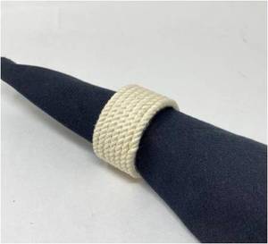 Anillos de Servilleta Hechos a Mano al por Mayor, Diseño Moderno de Nudo Marinero, Cordón de Algodón Natural, Ecológicos y Duraderos para Mesa - Product Image 1
