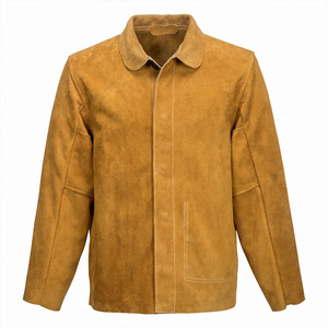 Premium Quality Heavy Duty Cowhide Split Leather Welding <b>Jacket</b> Industrial Safety Fire Resistant CE Certified Heat Clothing - Product Image 2