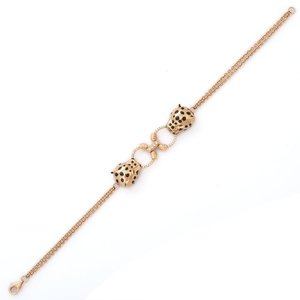 NOVA Women's 18K <b>Solid</b> <b>Gold</b> Emerald & Diamond Panther Bracelet Vintage Statement Design - Product Image 2
