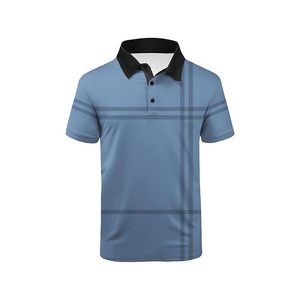 Camiseta de Golf Casual de Punto con Logotipo Personalizado OEM para Hombre, Impresión por Sublimación en Poliéster, Transpirable y de Secado Rápido - Product Image 5