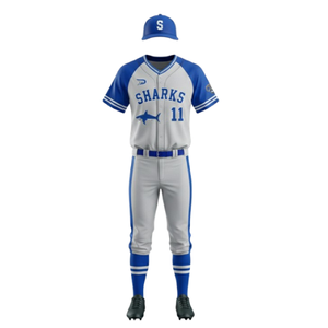 Conjunto de Uniforme de Béisbol Sublimado Personalizado, Antiarrugas, Transpirable, Jersey sin Mangas con Botones Completos y Pantalones con Logotipo Frontal - Product Image 1