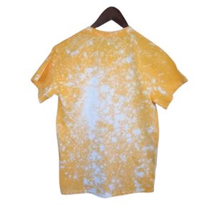 <b>Womens</b> Mustard <b>Yellow</b> Tie Dye T Shirt Short Sleeve 1922 Poodle Graphic Crew Neck Casual Fashion <b>Top</b> Summer Streetwear Tee - Product Image 4