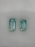Turmalin Lagoon Bi-Colour Alami 2-Piece 3.50CT Batu Permata Longgar Bersegi Dari Afghanistan untuk Pembuatan Perhiasan Zehra