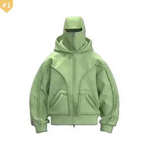 Sudadera con capucha y cremallera de forro polar para hombre, talla grande, color liso, corte regular, estilo urbano informal de otoño, tejida - Product Image 4