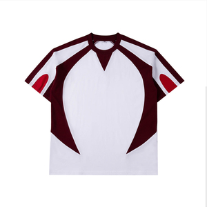 Camiseta Oversize de Manga Raglán con Bloques de Color en Contraste, Personalizada, para Hombre, de Alta Calidad y Tejido Grueso - Product Image 4