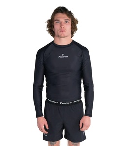 Hombres Rash Guard Spandex Mma Rash Guard Compresión de manga larga Bjj Rashguard para hombres Sublimado Impreso Rash Guard - Product Image 1