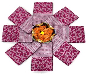 NUEVO SAREE DE SEDA LICHI CON RICHO TRABAJO DE JACQUARD Y BLOUSE SIN COSTURAR 85012 VINO - Product Image 3