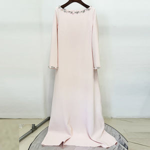 ชุดเดรสแฟชั่นสำหรับงานปาร์ตี้ผู้หญิง แบบเรียบง่าย ประดับลูกปัด ทรงหลวม ชุดราตรียาว ชุดเดรสยาวประดับลูกไม้สำหรับงานปาร์ตี้ผู้หญิง - Product Image 4