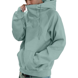 Sweat-shirt à capuche sans cordon pour homme, personnalisable avec logo, en coton épais, coupe oversize, vierge, style streetwear décontracté pour le quotidien 2026 - Product Image 2