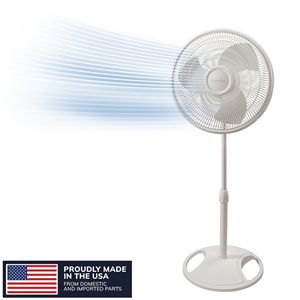 Ventilatore a piantana bianco da 16 pollici a 3 velocità S16200 con funzione oscillante - Product Image 1