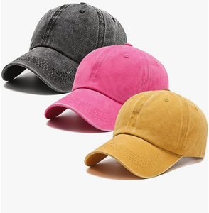 Washed Plain Vintage Baseball Cap Polyester Adjustable Twill Bulk Low Profile Classic Dad Hat 3D Embroidery Chains for Men Women - Product Image 6