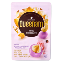 Vente directe du fabricant, service OEM/ODM, chocolat drageé HALAL, chocolat à la rose, amandes enrobées de chocolat, noix de cajou, noix de macadamia, 75 g
