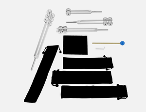 Ensemble de diapasons lestés Otto pour la thérapie sonore des chakras et la guérison ADN, pour garder le corps en équilibre - Product Image 1