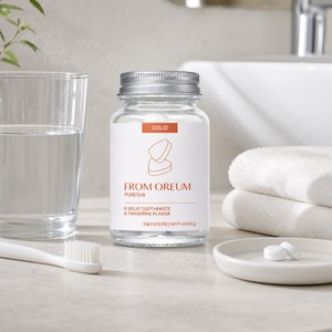 [FROM OREUM] Dentifrice solide aromatisé à la mandarine de Jeju, 60 comprimés pour une routine de brossage quotidienne - Product Image 2