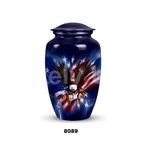 Urna de cremación Recuerdo Memorial Cenizas humanas Contenedor Tarro Olla Entierro Urnas funerarias Urna grande blanca - Product Image 2