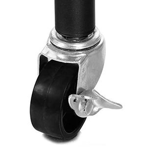 Scaffale a 3 Ripiani di Grandi Dimensioni in Filo Metallico Resistente, Appendiabiti con Ruote, Organizzatore per Vestiti - Product Image 2