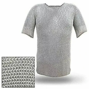 Haubergeon médiéval en maille de chaîne, armure antique en acier, tailles personnalisées, équipement de costume Renaissance - Product Image 6