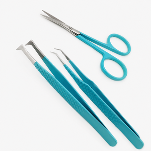 HARRAR GROUP COMPANIES – Ensemble de pinces à cils de précision en acier inoxydable et ciseaux, 13 cm de longueur, pointe lisse pour extensions de cils - Product Image 1