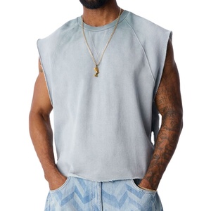Camiseta Deportiva Corta para Hombre, Corte Holgado, Estilo Vintage, Sin Mangas, Jersey Sin Costuras, Secado Rápido y Transpirable - Product Image 3