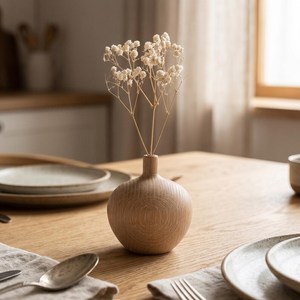Jarrones de Madera Natural, Artesanías de Madera, Jarrón Decorativo para el Hogar, Jarrón de Madera para Flores - Product Image 1